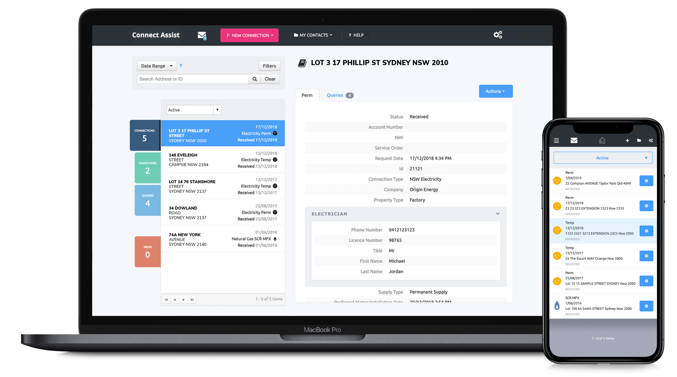 Connect Express Builders dashboard